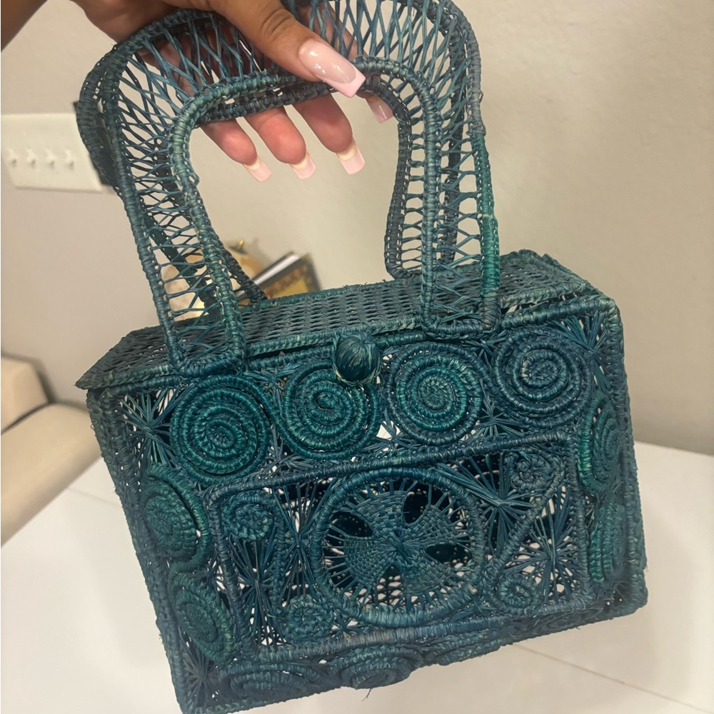 Teal handmade bag